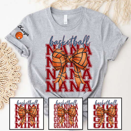 Basketball Mimi Game Day Personalized Grandma and Grandkids Gift For Family T-shirt