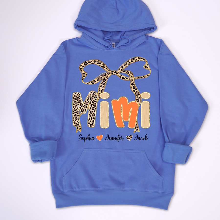 Fall Leopard Mini Nana Gigi Mama and Grandkids Shirt