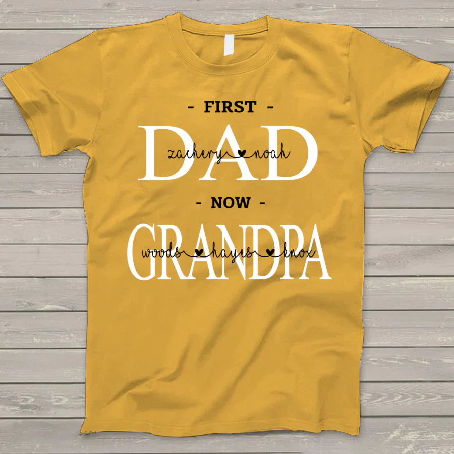 First Dad Kids And Grandpa Grandkids VTN221126 T-Shirt