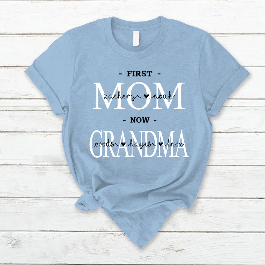First Mom Kids And Grandma Grandkids VTN221126 T-Shirt