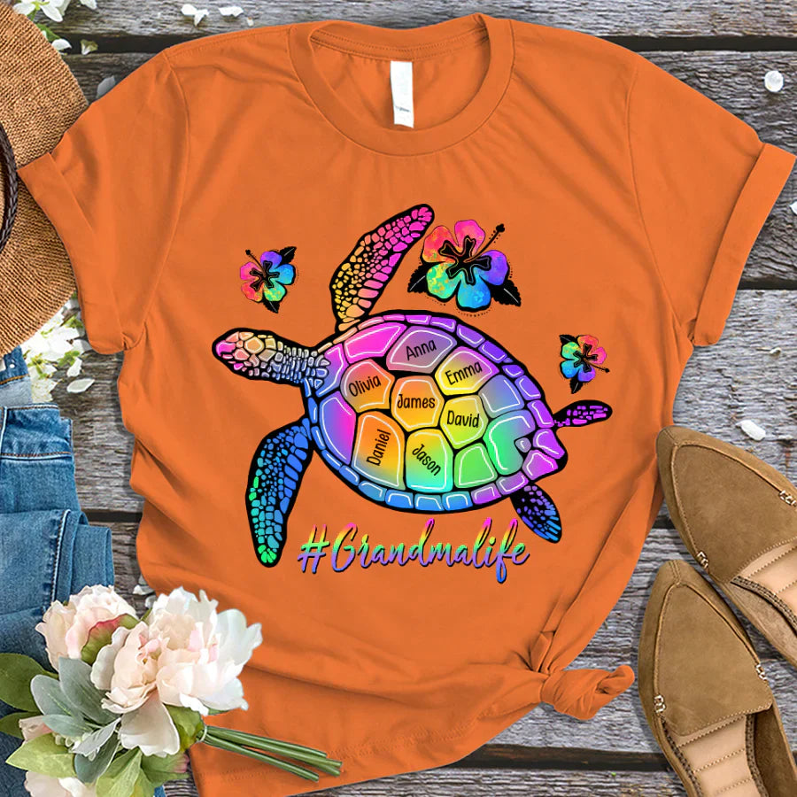 GrandmaLife Turtle With Grandmakids Summer T-Shirt
