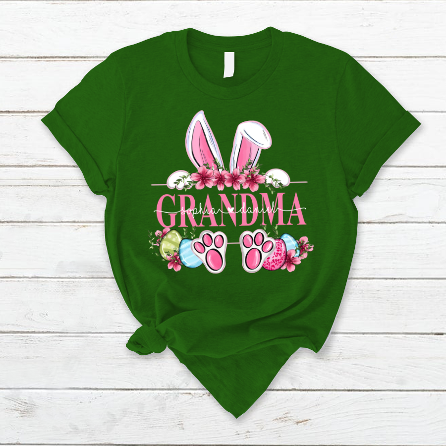 Grandma Bunny And Kids, Gift For Grandma, Grammy, Mama, Nana, Mimi, Mother Day CTH01 T-Shirt