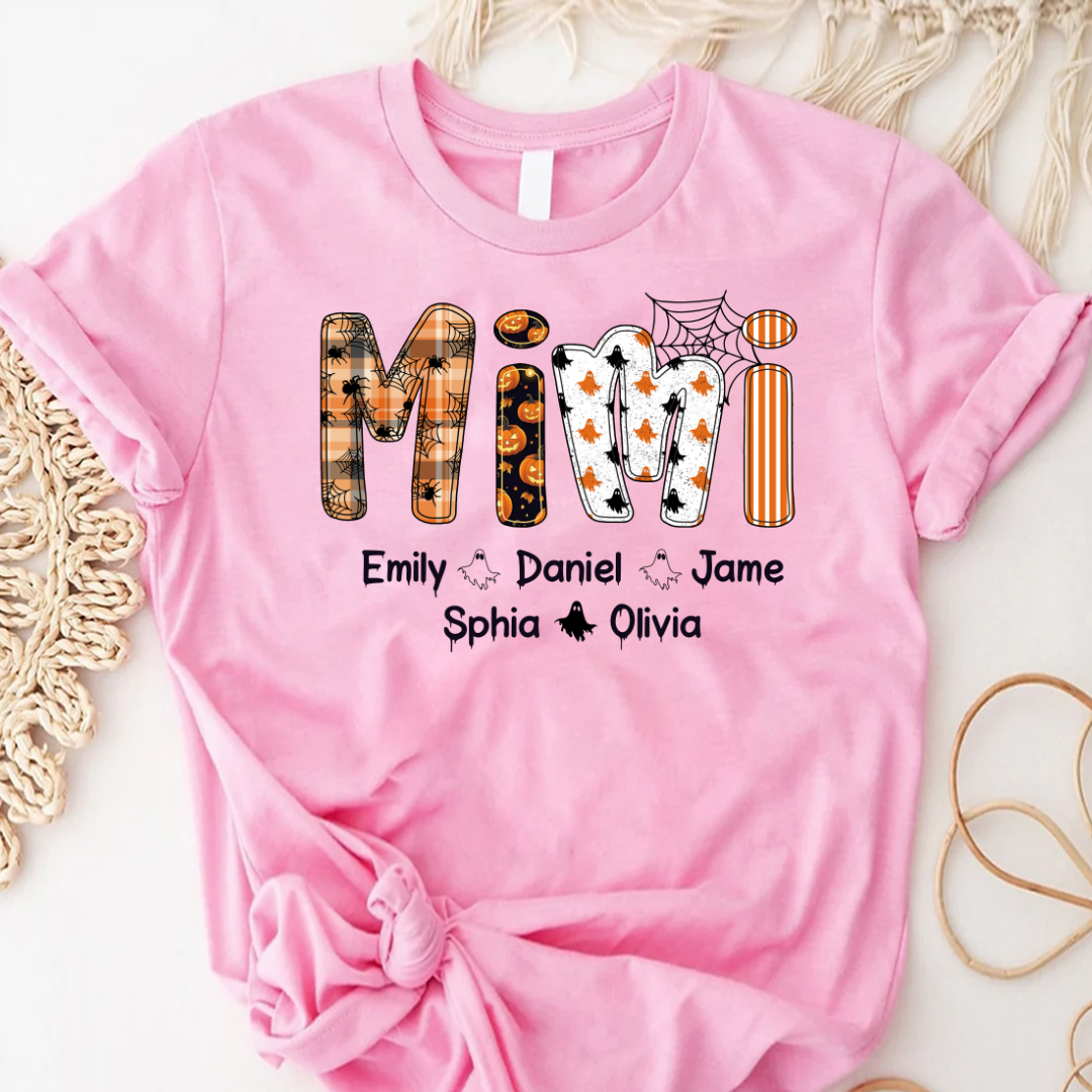 Preppy Halloween Gigi Cute Ghost Grandma and Grankids Shirt