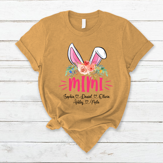 Mimi Bunny And Kid, Gift For Grandma Grammy Nana Mimi CTH01 T-Shirt