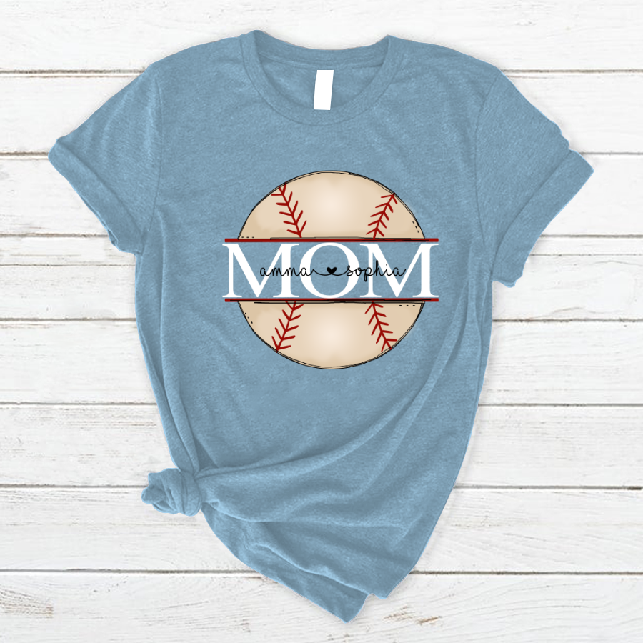Mom And Kids Baseball Shirt, Mother's Day T-Shirt