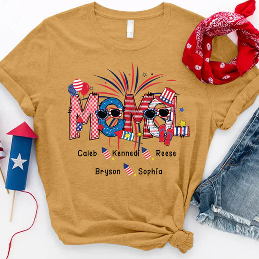 Patriotic Doodle 4th Of July MEMEL And Grandkid CTH01 T-Shirt