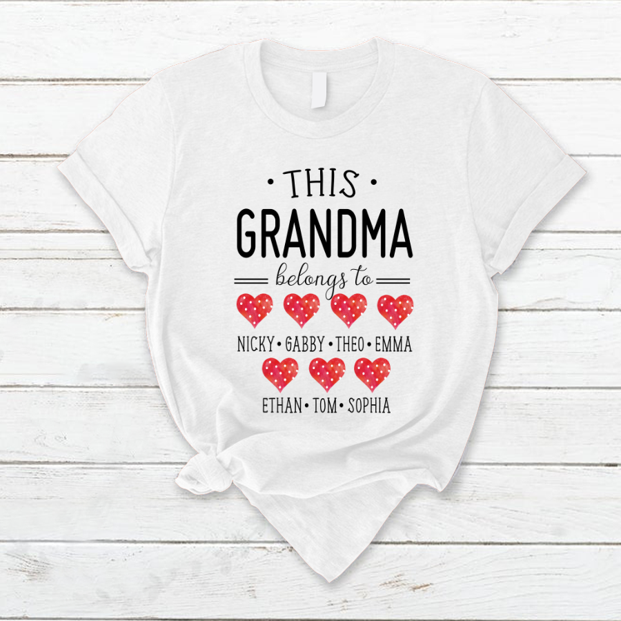 Personalization This Grandma Belongs ,Mothers Day Sublimation T-Shirt