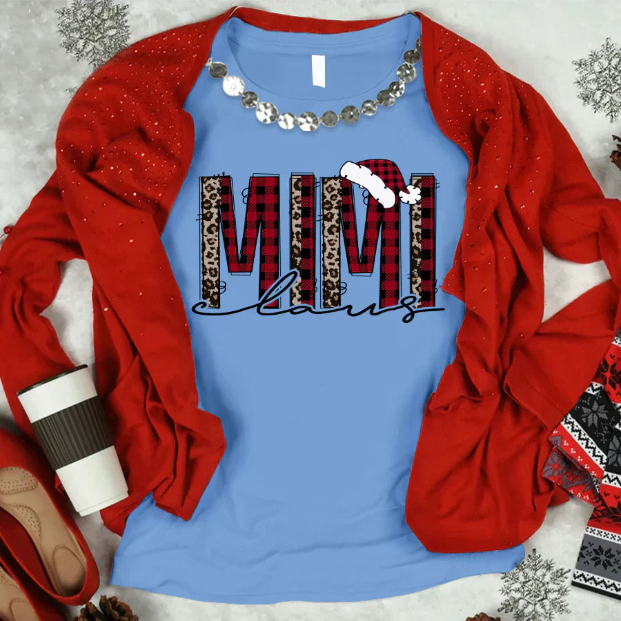 Personalized Mimi Claus Leopard Merry Christmas