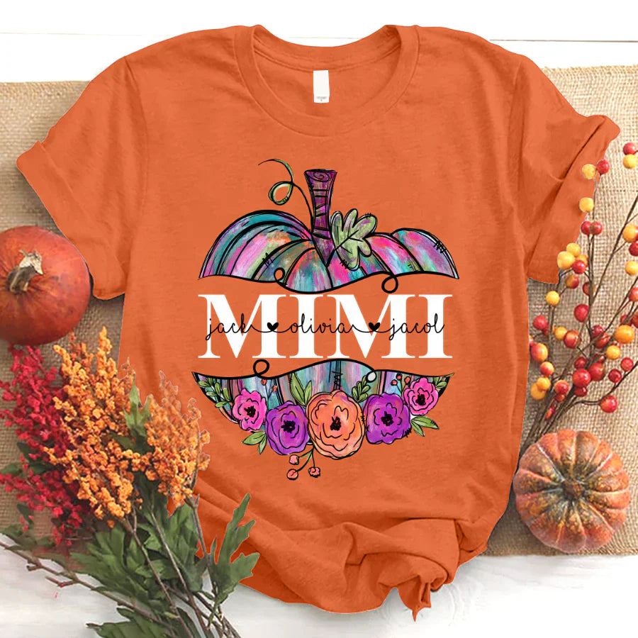 Personalized Mimi Painted Pumpkin 2022 T-Shirt