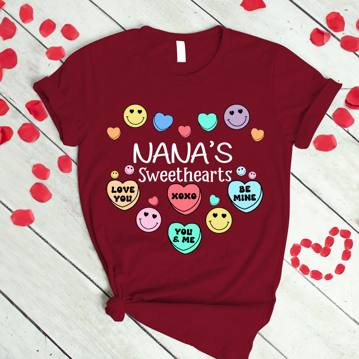 Personalized nana's sweethearts xoxo valentine T-Shirt
