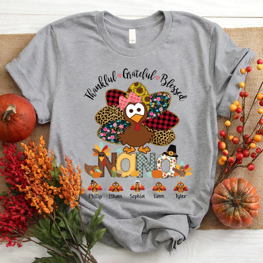 Thankful Greatful Blessed Nana Turkey 2022 T-Shirt