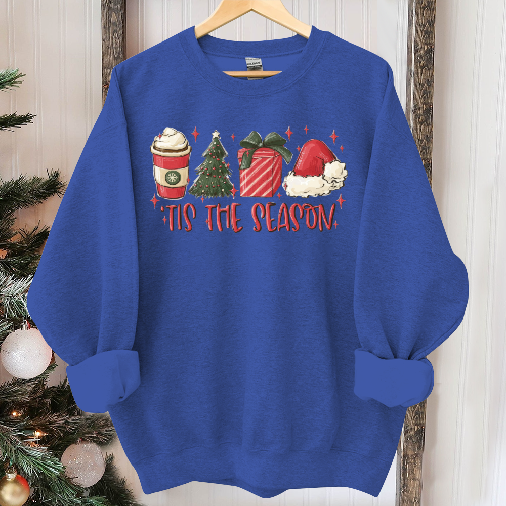 Tis The Season Sweatshirt, Christmas Tis The Season Sweatshirt, Merry Christmas Sweatshirt, Christmas Sweatshirt, Cute Winter Sweatshirt