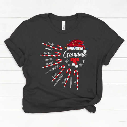Grandma Christmas Candy Kid Names Classic Canvas
