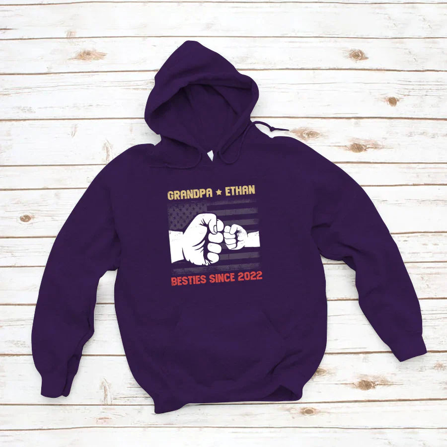 Grandpa And Grandkids Flag American VTN221126 Hoodie