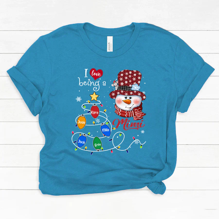 I Love Being A Mimi Snowman Christmas 2022 Classic Canvas