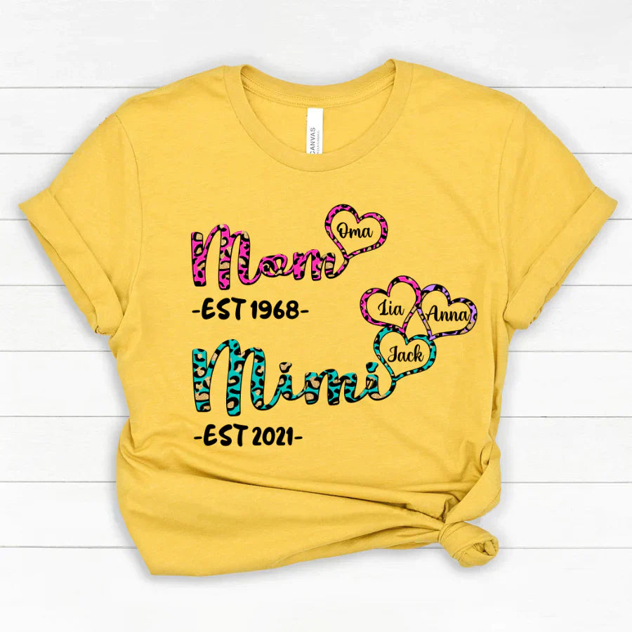Mom Mimi heart best gifts for family est Classic Canvas