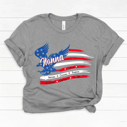 Nonna With Grandkids Names 4th Of July CTL94 Classic Canvas