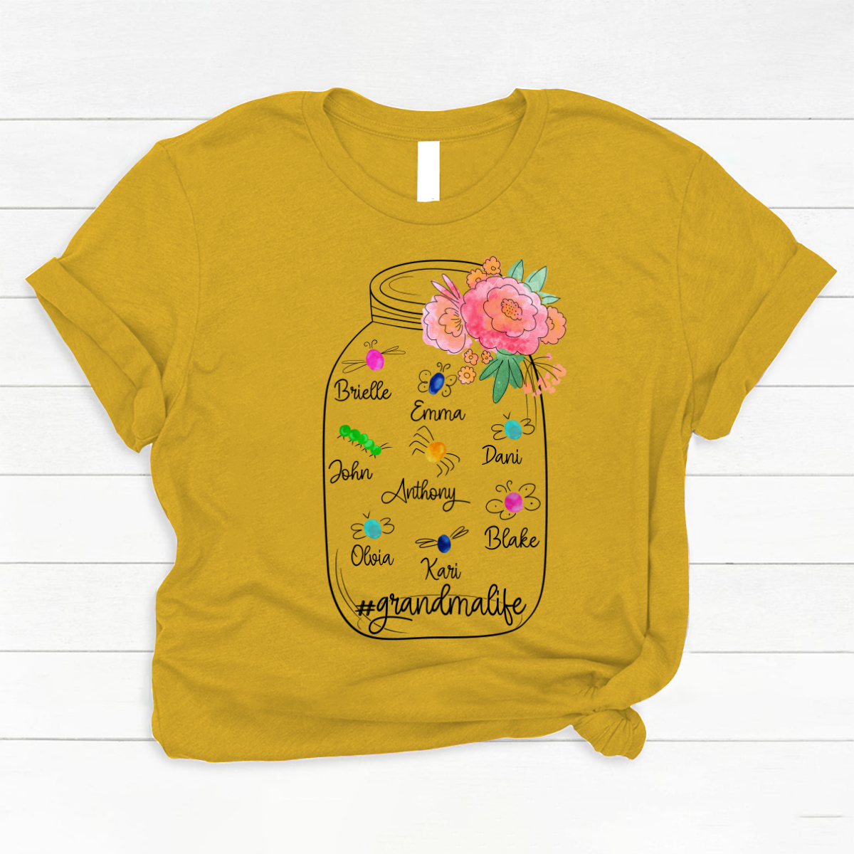 Personalized Bug Grandmlife Custom Names And Grandkids Mother's Day Classic Canvas