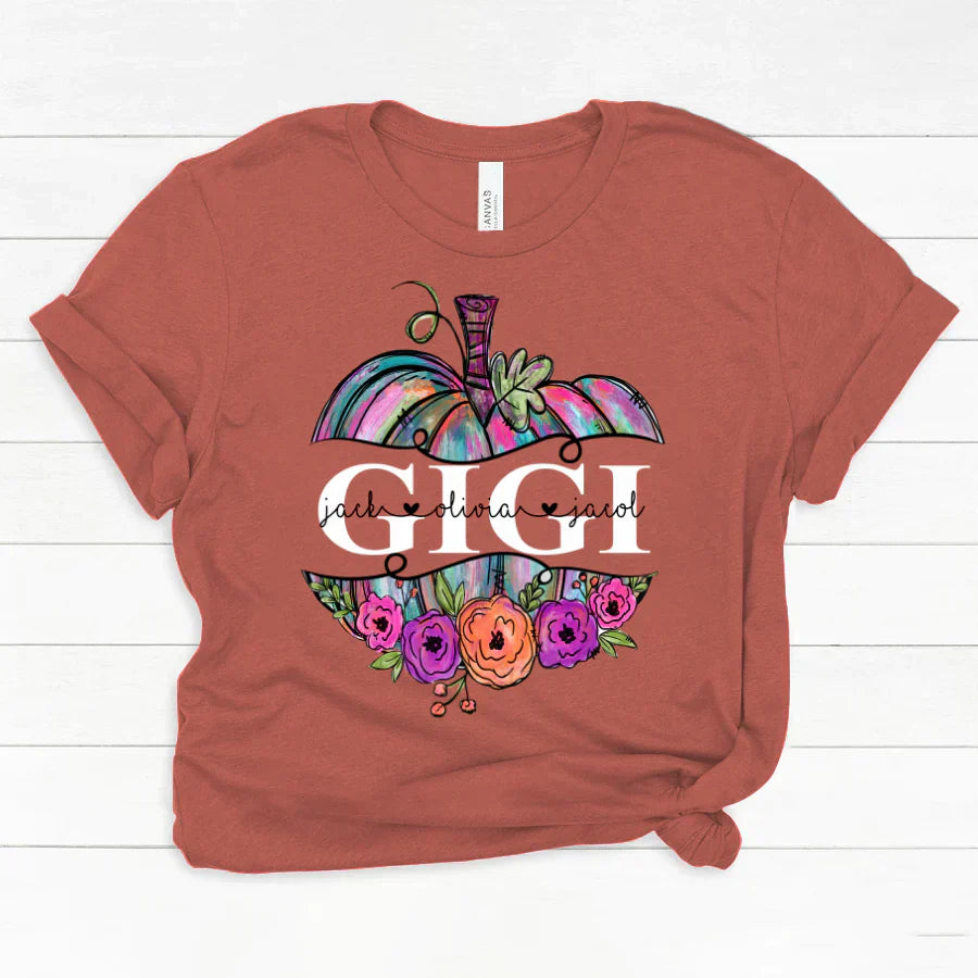 Personalized Gigi Painted Pumpkin 2022 Classic Canvas
