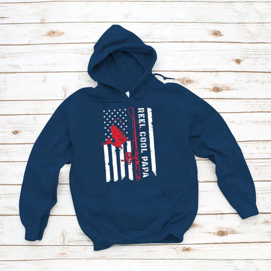 Reel Cool Papa, American Flag, Papa VTN221125 Hoodie
