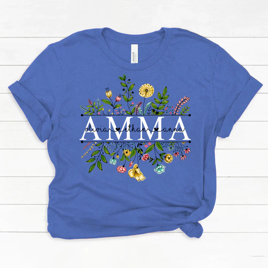 Wildflowers Amma And Grandkids Classic Canvas