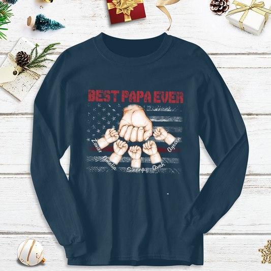 Best Papa And Grandkids Hands ,Best Father's Day Gifts Longsleeve