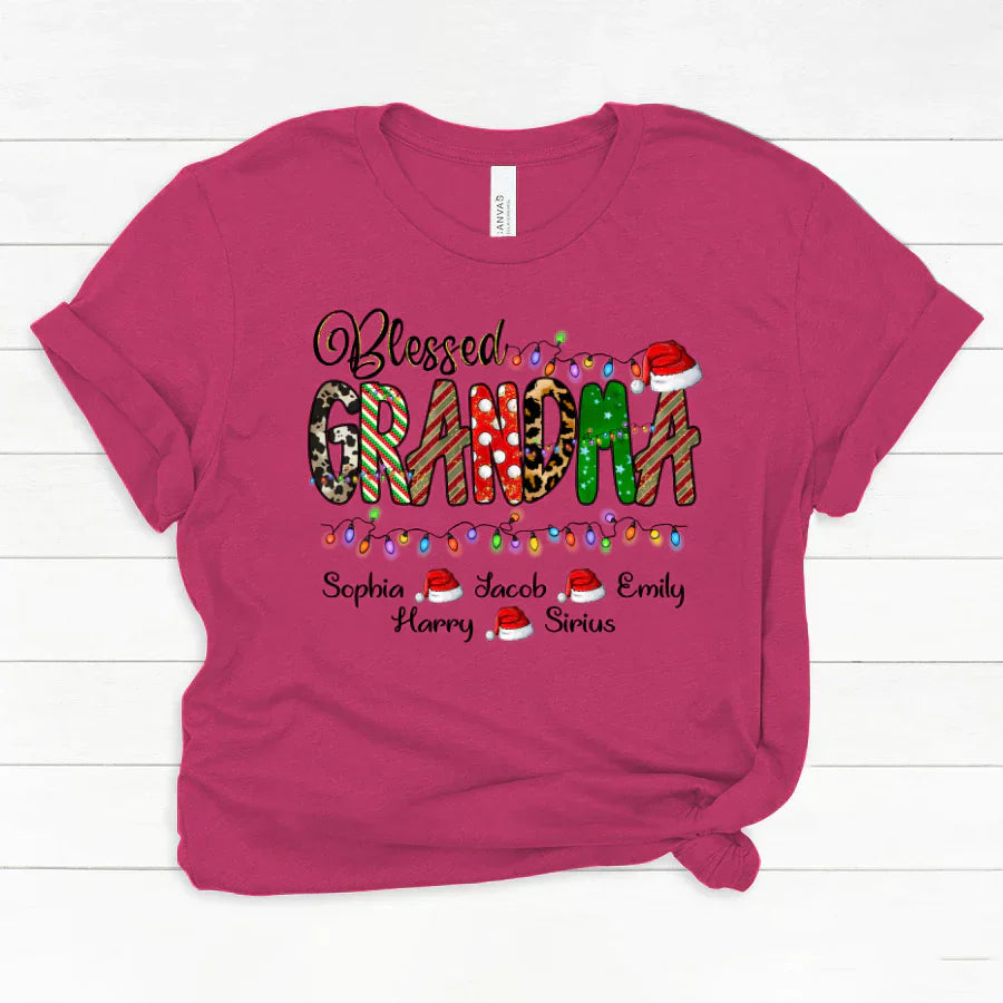 Christmas Lights Blessed Grandma And Kids CTH01 Classic Canvas