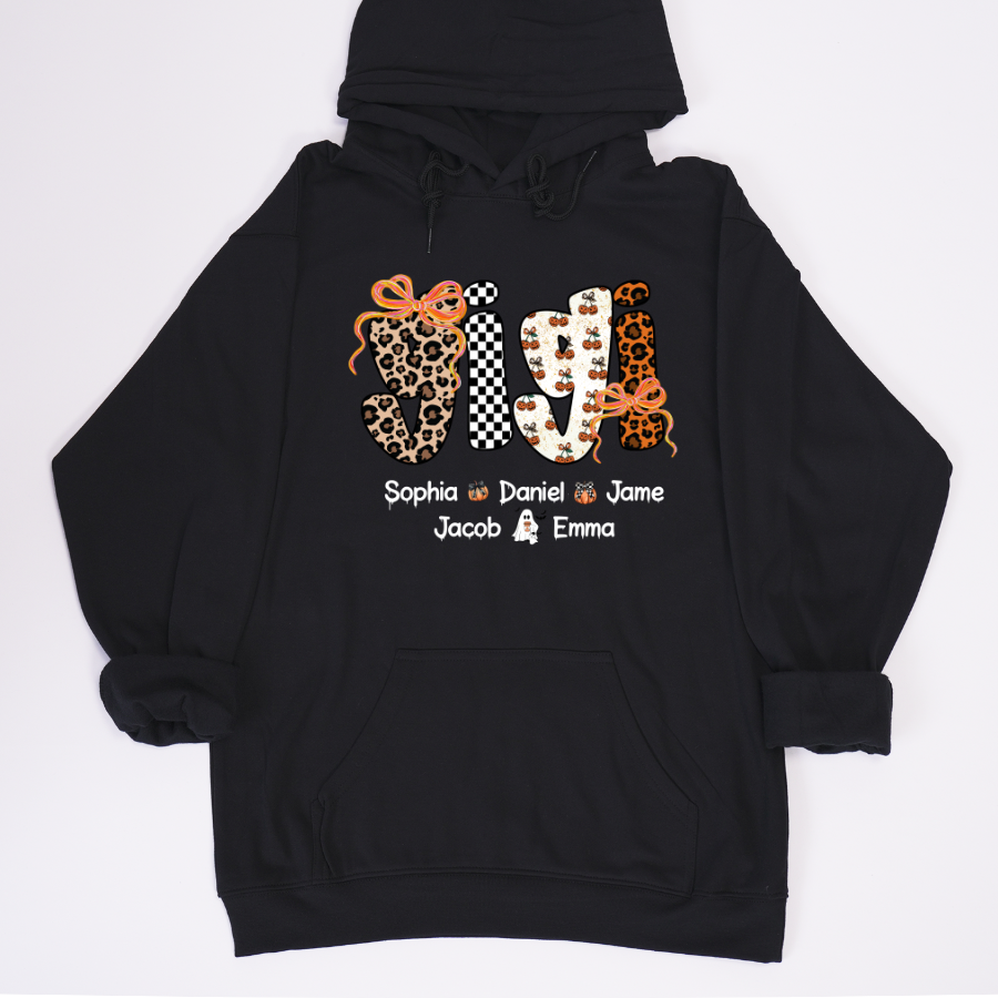 Gigi Pumpkin Spooky Custom Gigi And Grandkids Shirt