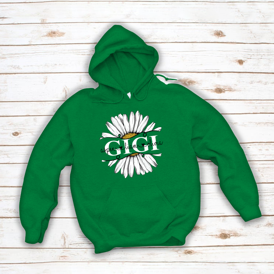 Gigi And Grandkids Flower Daisy Hoodie