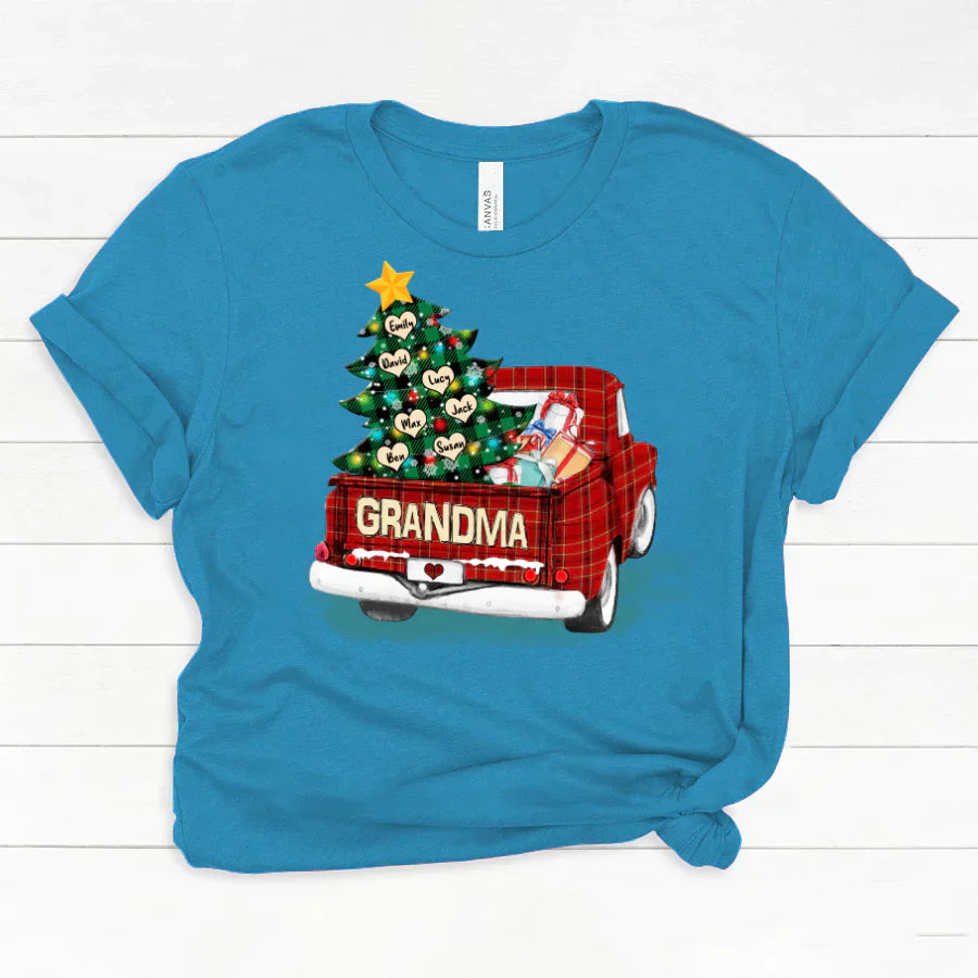 Grandma and Grandkids Christmas Truck 2022 Classic Canvas