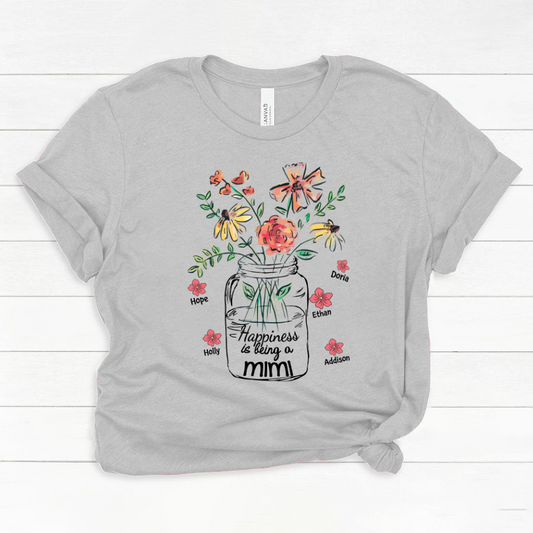 Happiness Is Being A Mimi Water Flowers Classic Canvas
