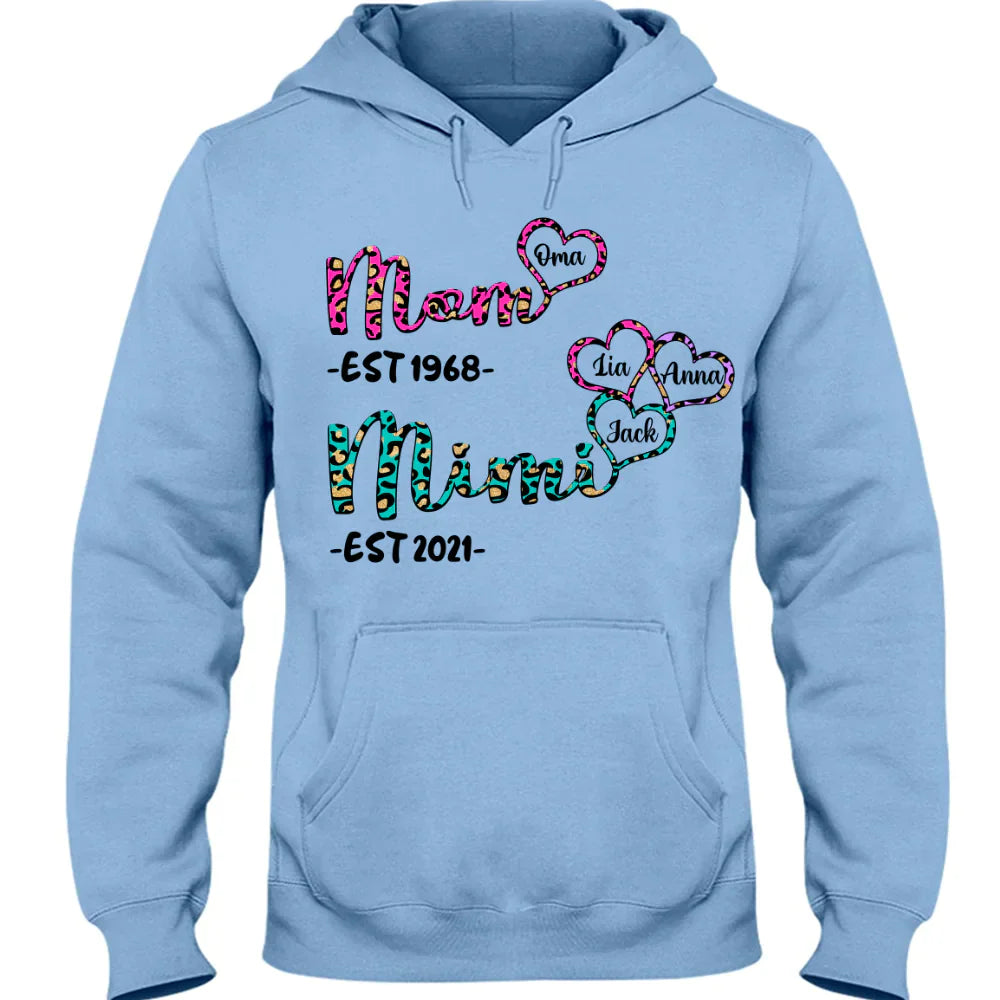 Mom Mimi heart best gifts for family est Hoodie