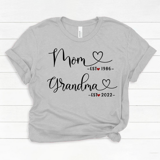 Mom heart est grandma heart est Classic Canvas