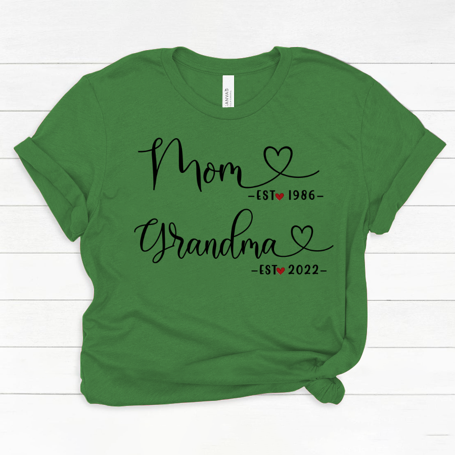 Mom heart est grandma heart est Classic Canvas