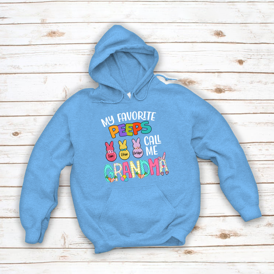 My Favorite Peeps Call Me Grandma Easter Day Hoodie