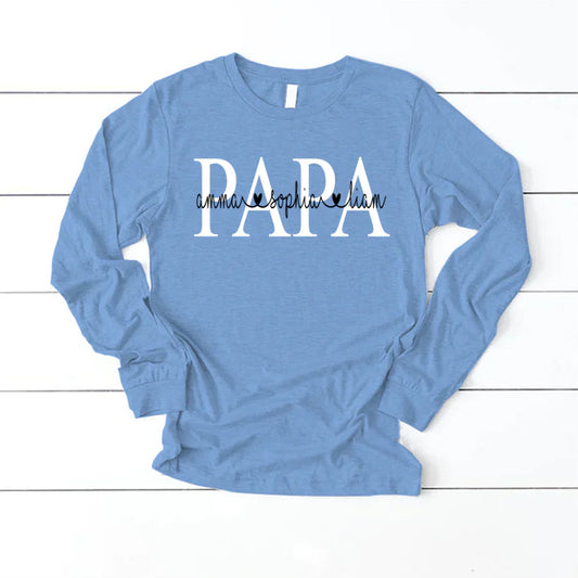 Papa Kids Name VTN221126 Longsleeve