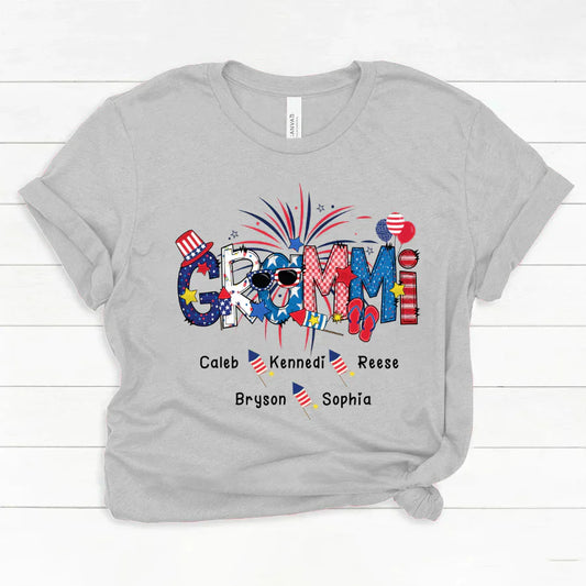 Patriotic Doodle 4th Of July GRAMMI And Grandkid CTH01 Classic Canvas