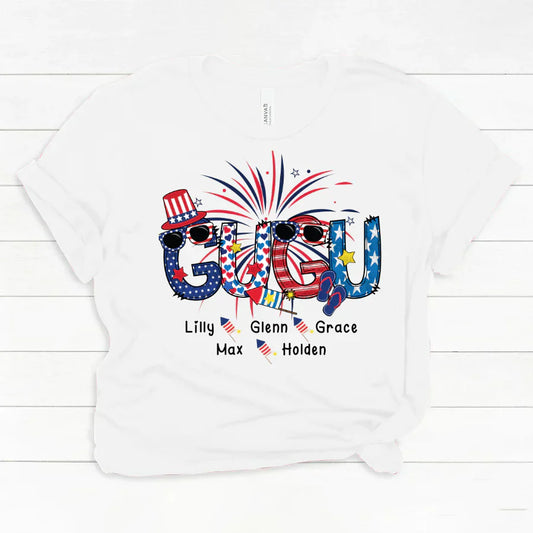 Patriotic Doodle 4th Of July Gugu And Grandkid CTH01 Classic Canvas