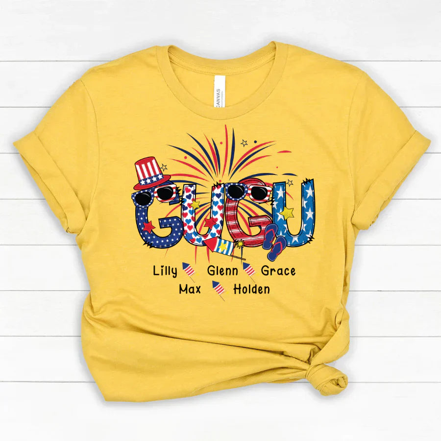 Patriotic Doodle 4th Of July Gugu And Grandkid CTH01 Classic Canvas