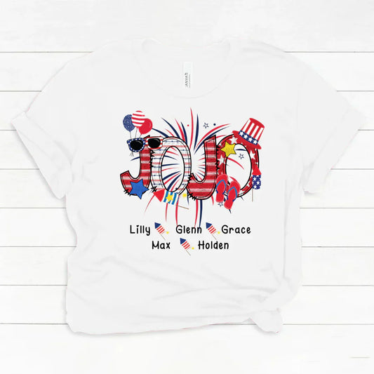 Patriotic Doodle 4th Of July JoJo And Grandkid CTH01 Classic Canvas