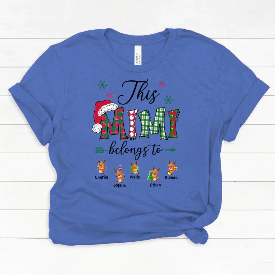 This Mimi Belongs to Christmas Reindeer Classic Canvas