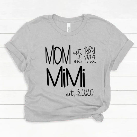 Custom Mom Grandma Est, Custom Mom Shirt, Grandma Shirt, Mom Mimi Aunt Shirt, New Grandma Shirt, Gift For Grandma Valentine's Day, Mother's Day VTN221125 Classic Canvas