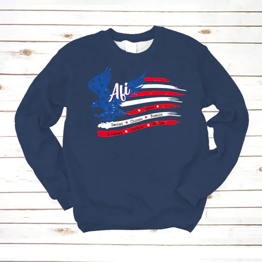 Afi With Grandkids Names 4th Of July CTL94 Sweatshirt