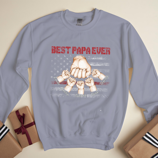 Best Papa And Grandkids Hands ,Best Father's Day Gifts Sweatshirt
