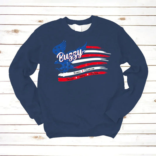 Buzzy With Grandkids Names 4th Of July CTL94 Sweatshirt