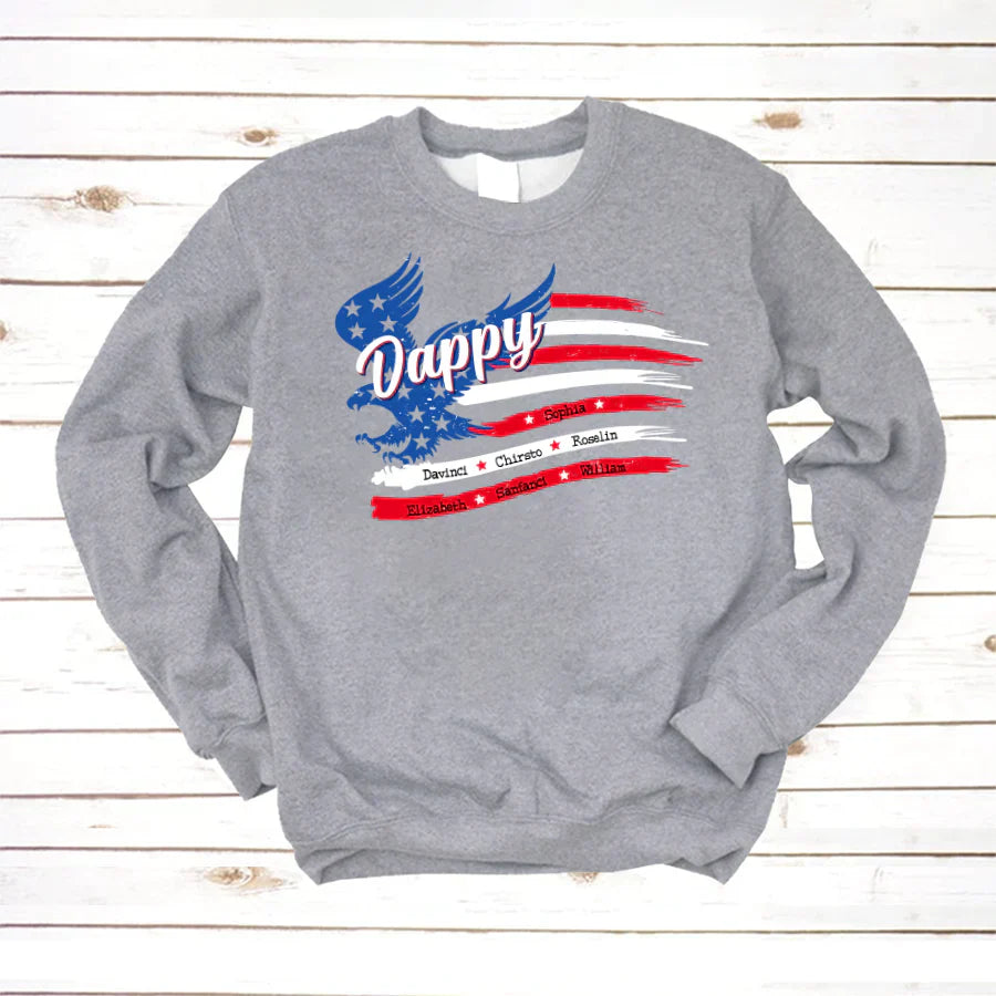 Dappy With Grandkids Names 4th Of July CTL94 Sweatshirt