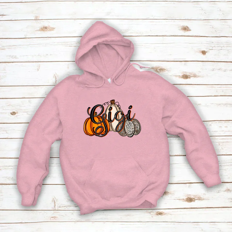 Gigi Pumpkins Leopard Autumn Hoodie