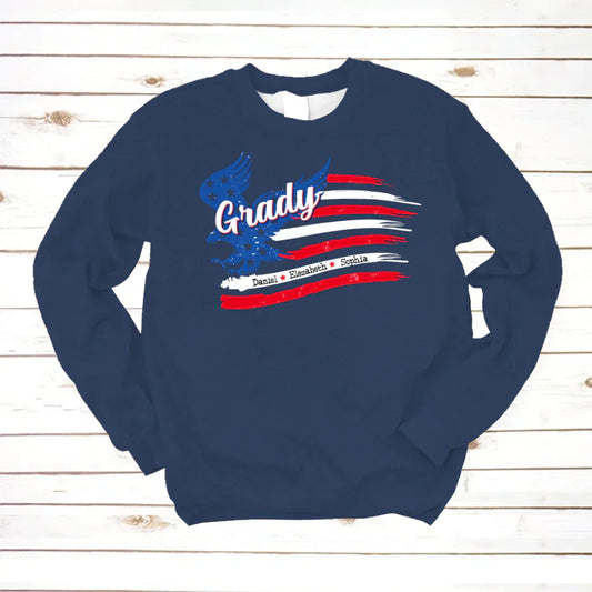 Grady With Grandkids Names 4th Of July CTL94 Sweatshirt