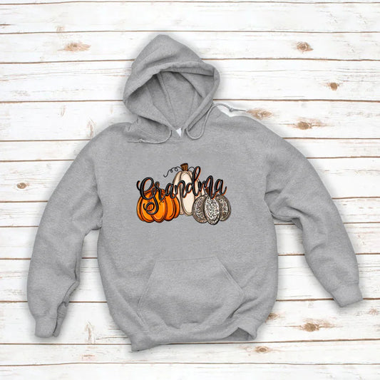 Grandma Pumpkins Leopard Autumn Hoodie