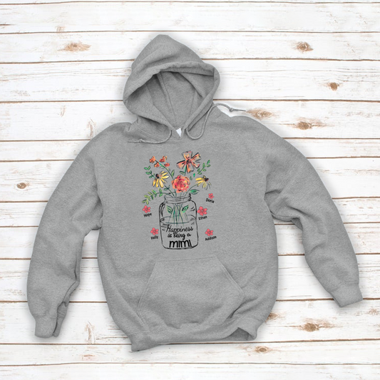 Happiness Is Being A Mimi Water Flowers Hoodie